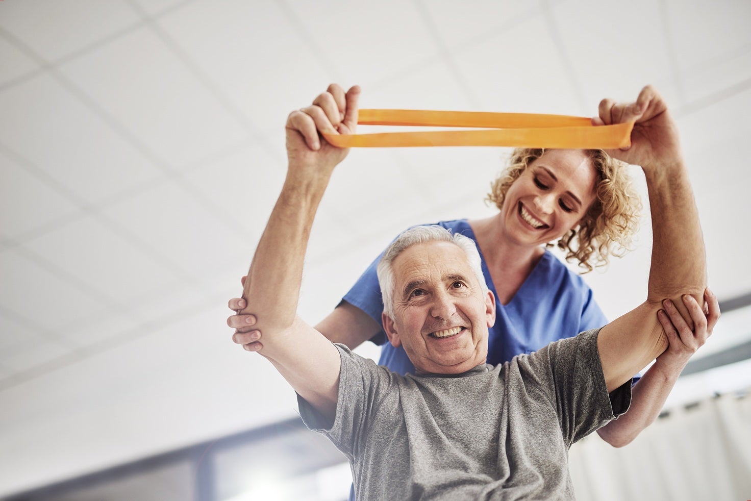 Home Health Patient Stretching